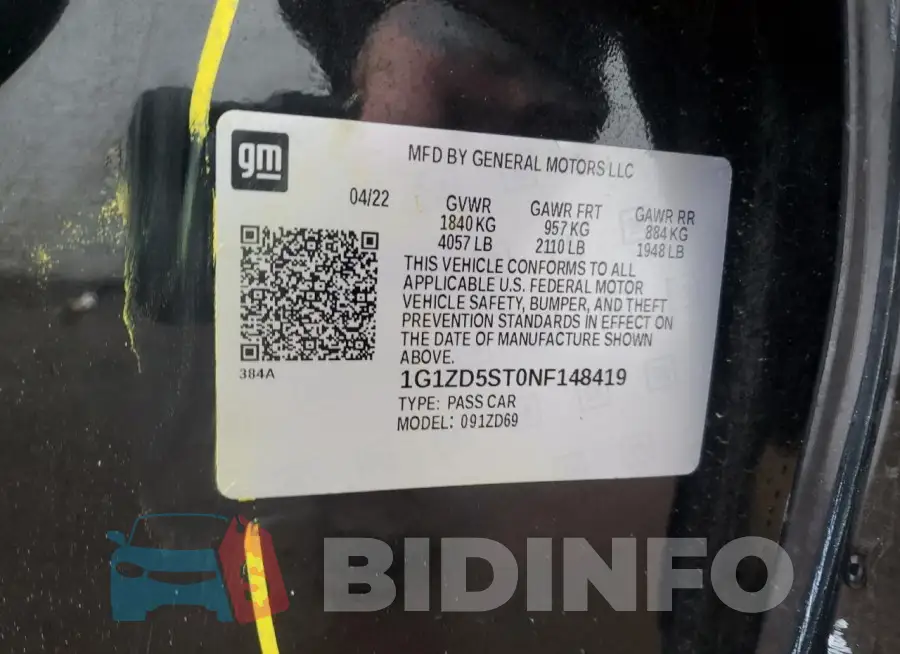 1G1ZD5ST0NF148419 Photo# 13