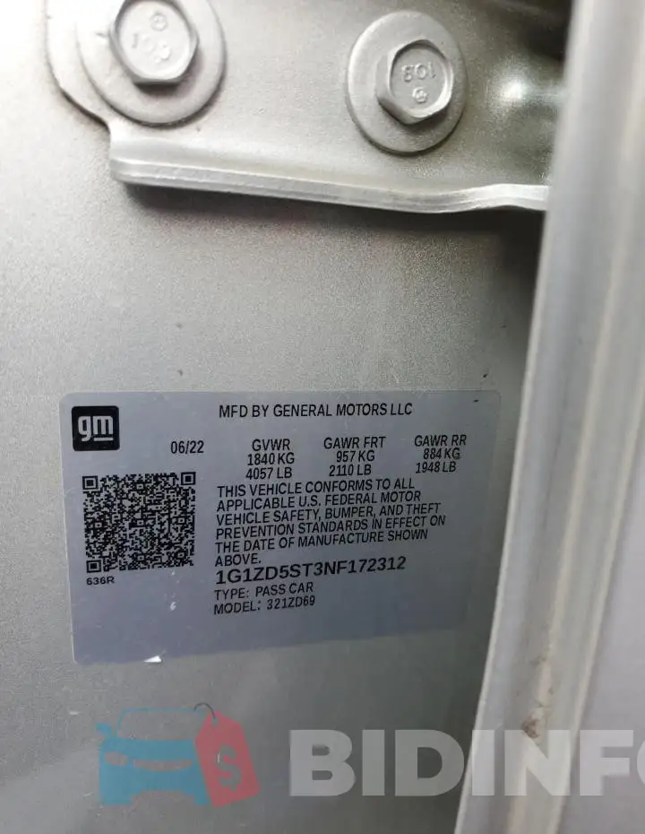 1G1ZD5ST3NF172312 Photo# 13