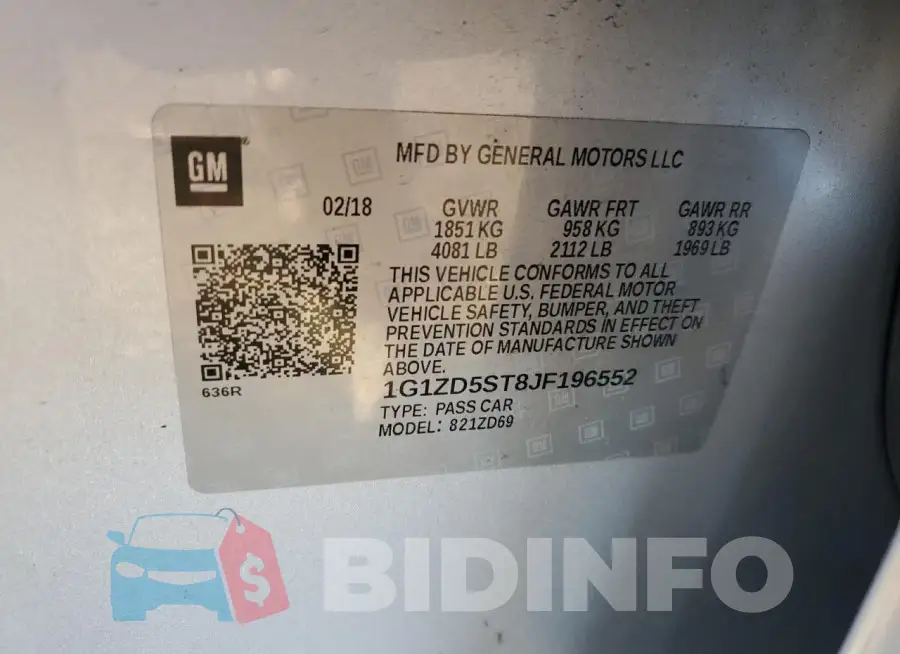 1G1ZD5ST8JF196552 Photo# 12