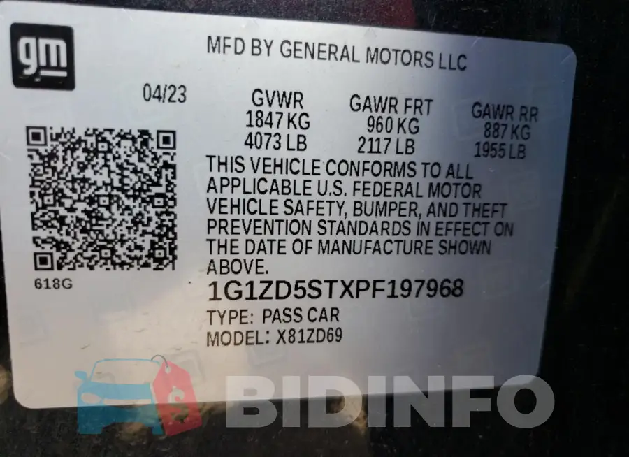 1G1ZD5STXPF197968 Photo# 12
