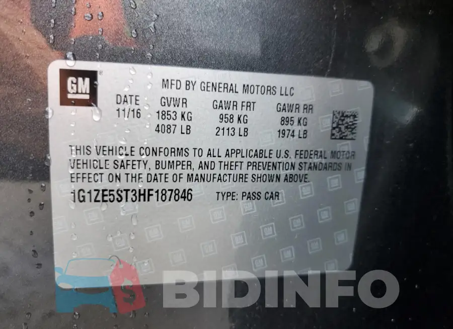 1G1ZE5ST3HF187846 Photo# 12
