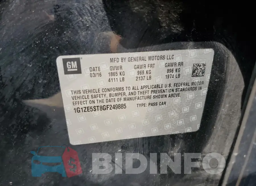 1G1ZE5ST8GF249885 Photo# 12