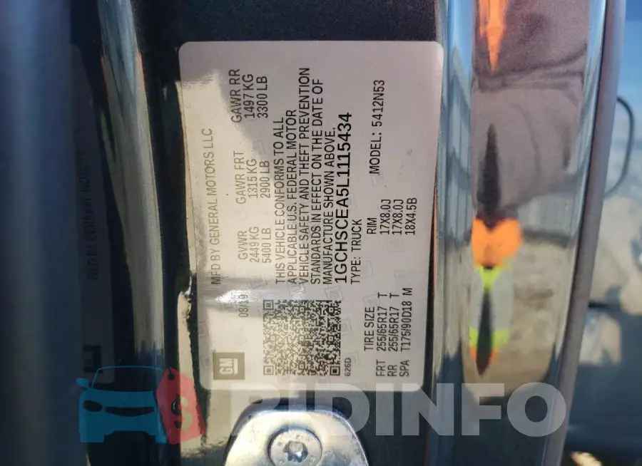 1GCHSCEA5L1115434 Photo# 12