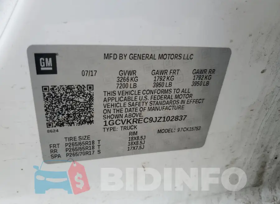 1GCVKREC9JZ102837 Photo# 12