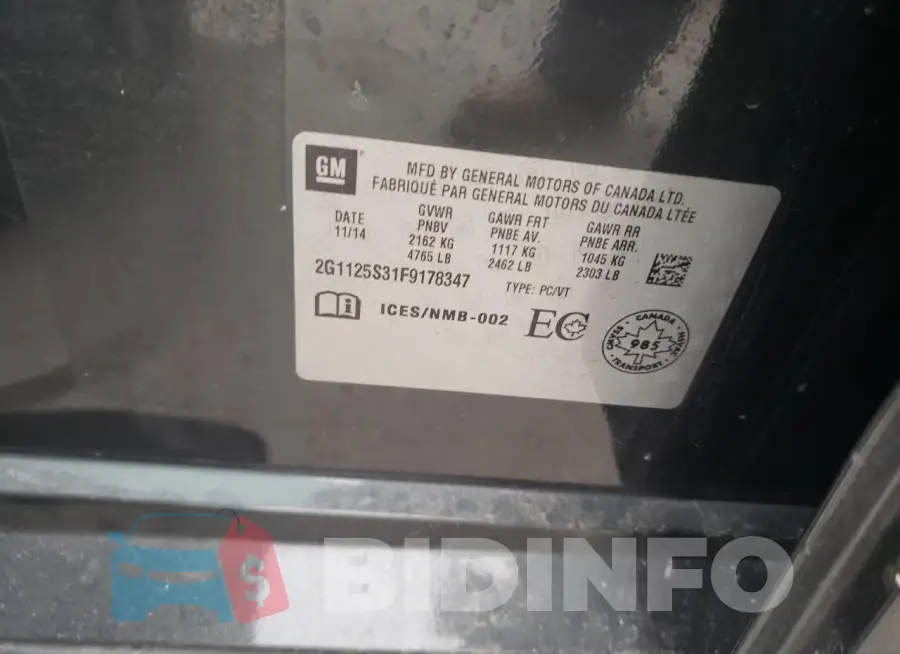 2G1125S31F9178347 Photo# 12