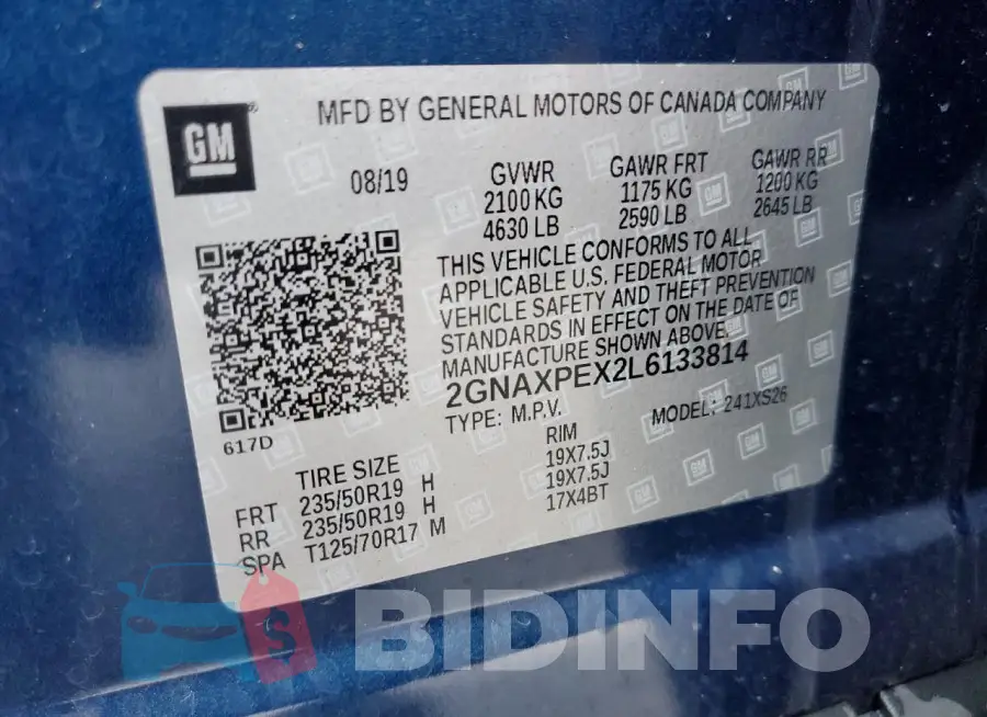 2GNAXPEX2L6133814 Photo# 14
