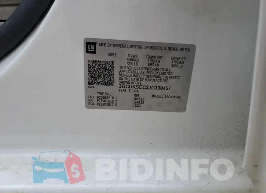 3GCUKSEC3JG130457 Photo# 12