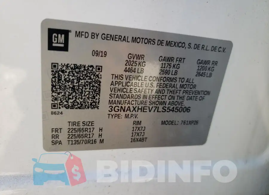 3GNAXHEV7LS545006 Photo# 13