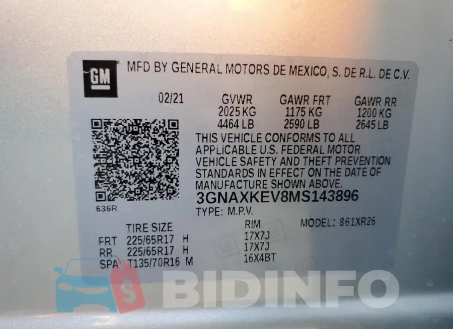 3GNAXKEV8MS143896 Photo# 13