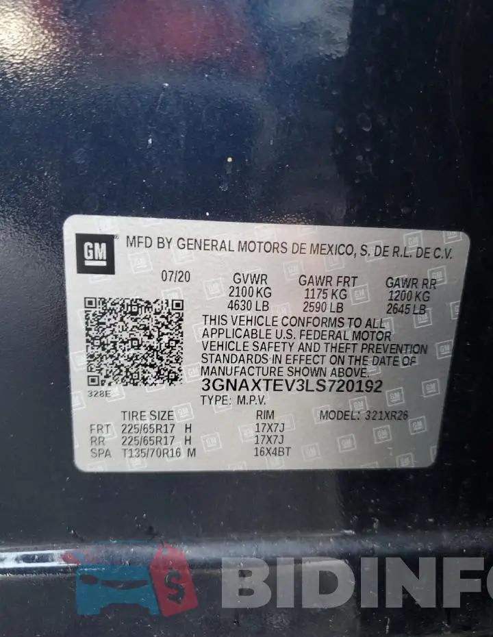 3GNAXTEV3LS720192 Photo# 12
