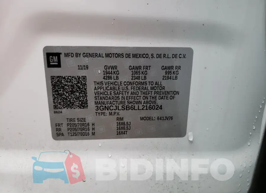 3GNCJLSB6LL216024 Photo# 13