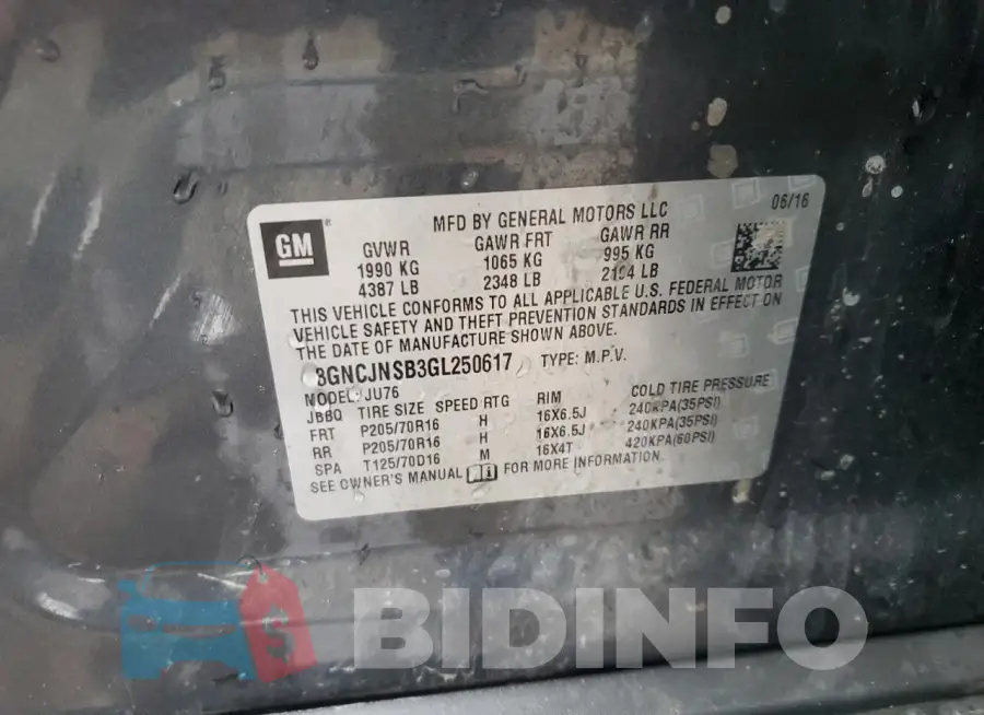 3GNCJNSB3GL250617 Photo# 12
