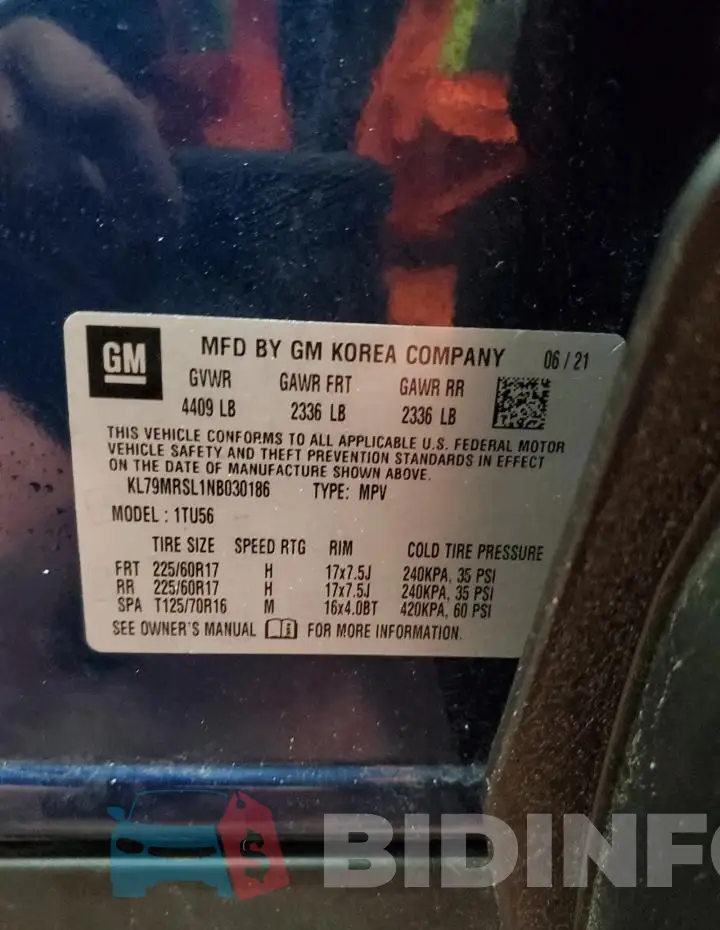 KL79MRSL1NB030186 Photo# 14