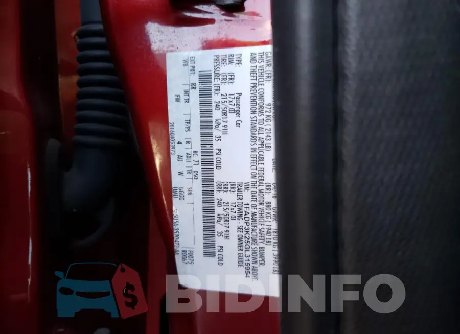 1FADP3K25GL315954 Photo# 12