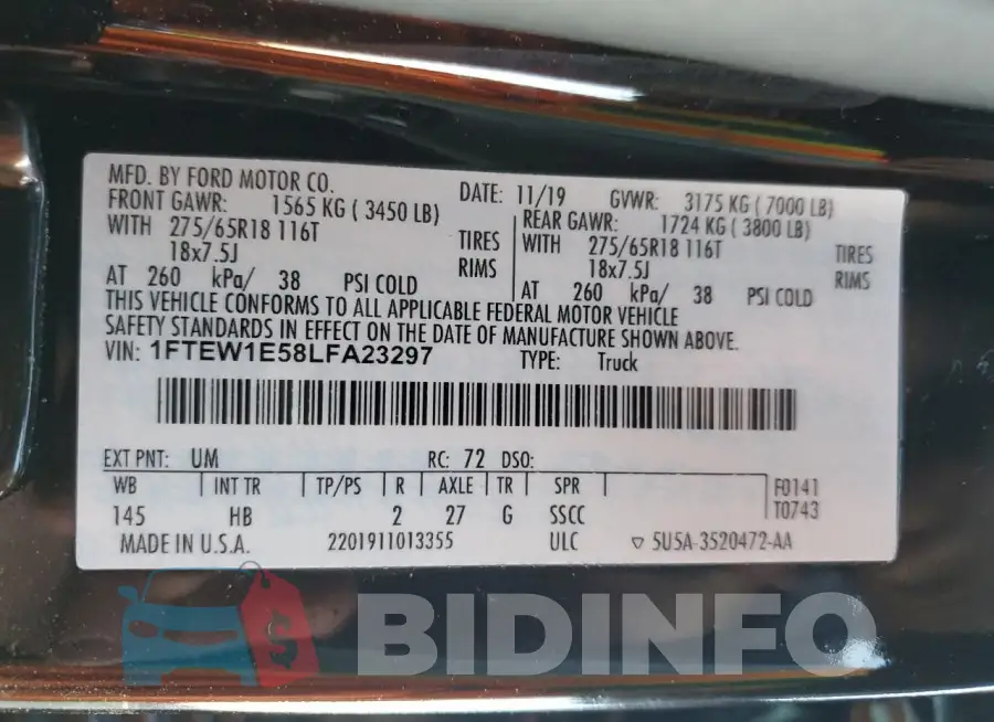 1FTEW1E58LFA23297 Photo# 12