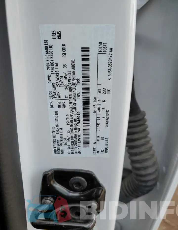 1FTEW1EPXLFB45919 Photo# 12