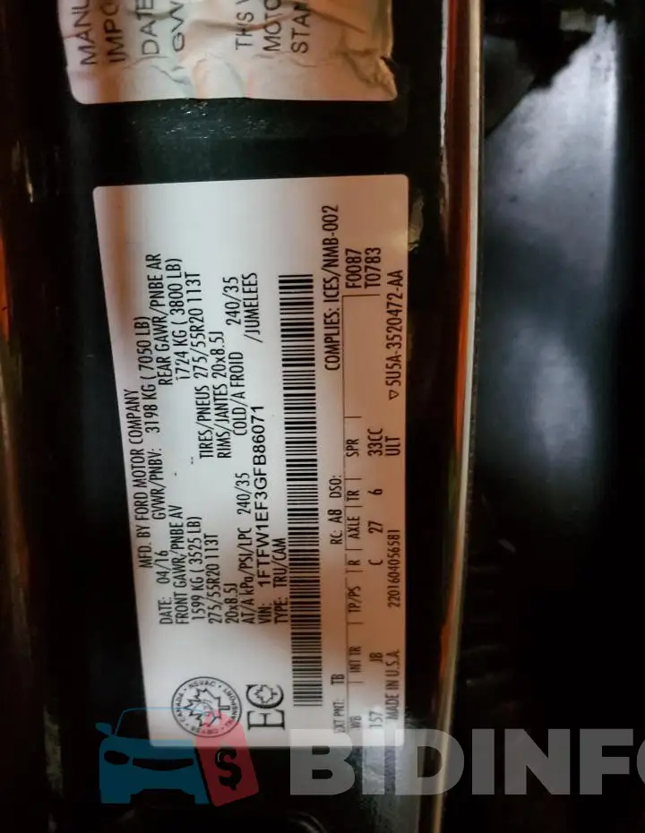 1FTFW1EF3GFB86071 Photo# 12