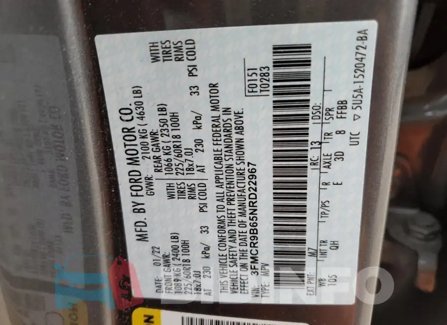 3FMCR9B65NRD22967 Photo# 14