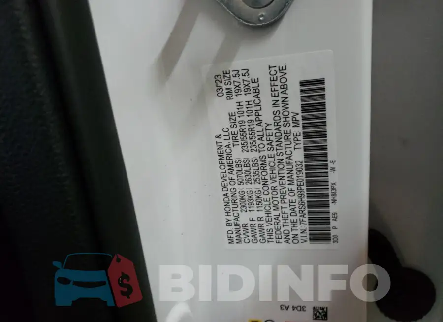 7FARS6H98PE019032 Photo# 12