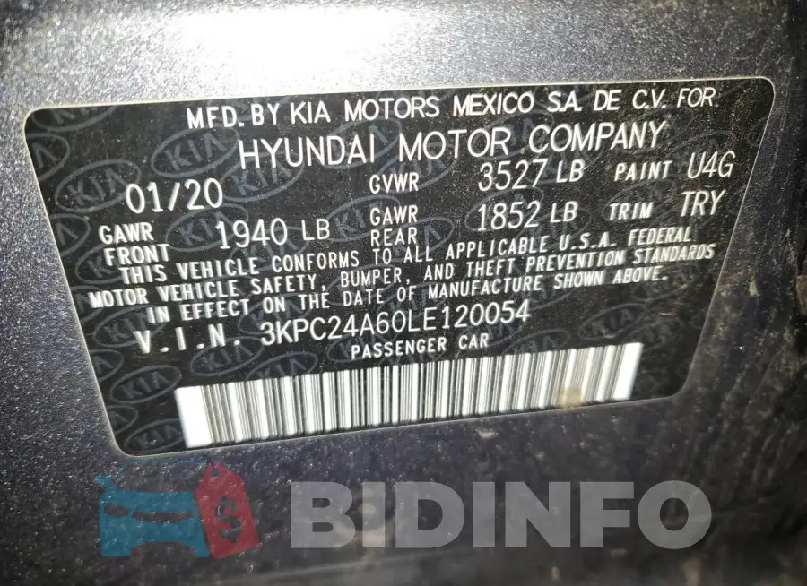 3KPC24A60LE120054 Photo# 13