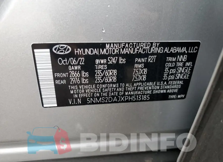 5NMS2DAJXPH513185 Photo# 12