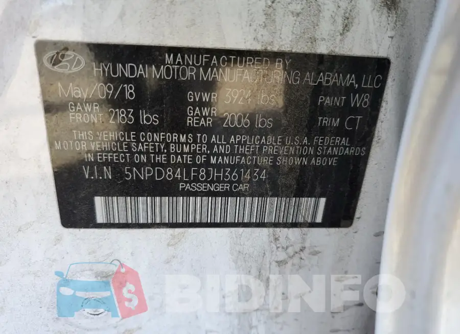 5NPD84LF8JH361434 Photo# 12