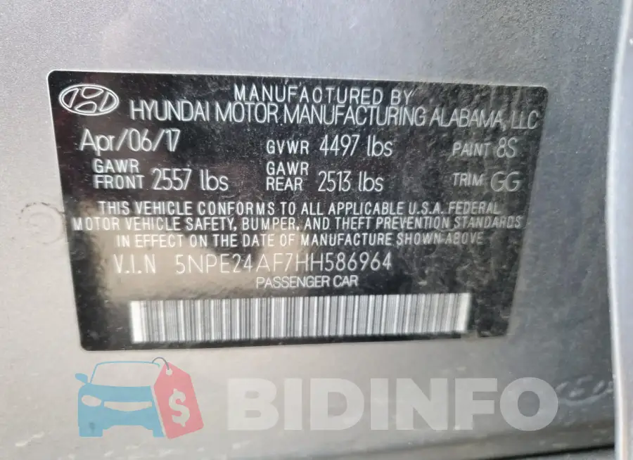 5NPE24AF7HH586964 Photo# 13