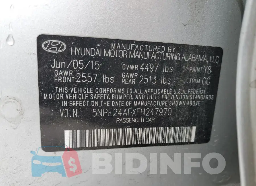 5NPE24AFXFH247970 Photo# 12
