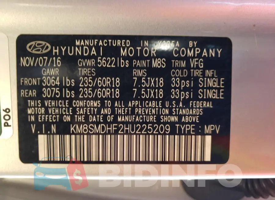 KM8SMDHF2HU225209 Photo# 13