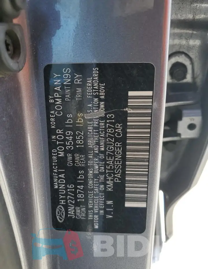 KMHCT5AE7GU278713 Photo# 12