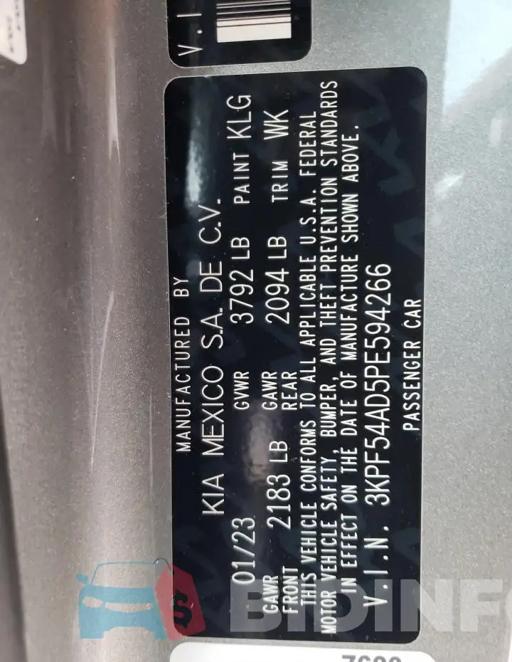 3KPF54AD5PE594266 Photo# 13