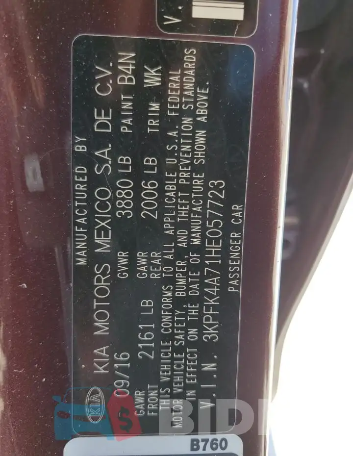 3KPFK4A71HE057723 Photo# 12