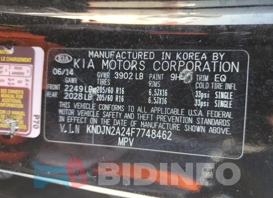 KNDJN2A24F7748462 Photo# 13