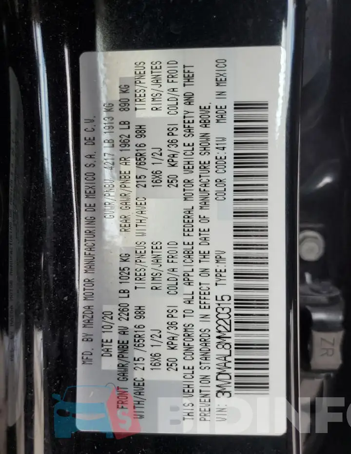 3MVDMAAL8MM220315 Photo# 13