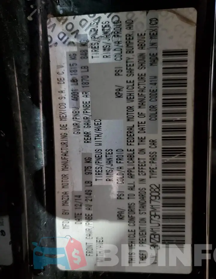 3MZBM1U73FM179082 Photo# 12