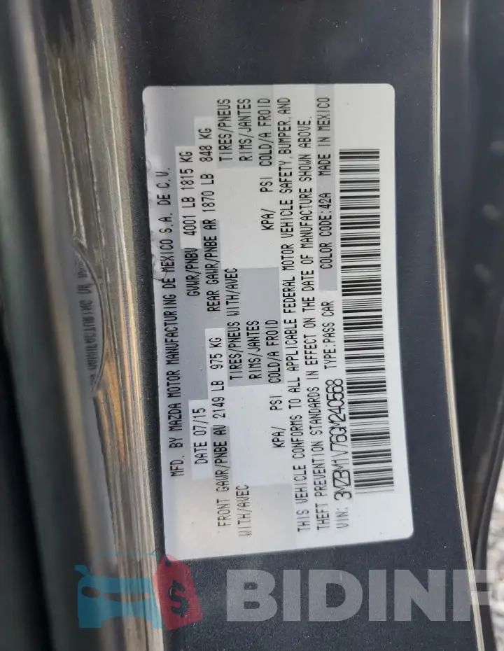 3MZBM1V76GM240568 Photo# 12