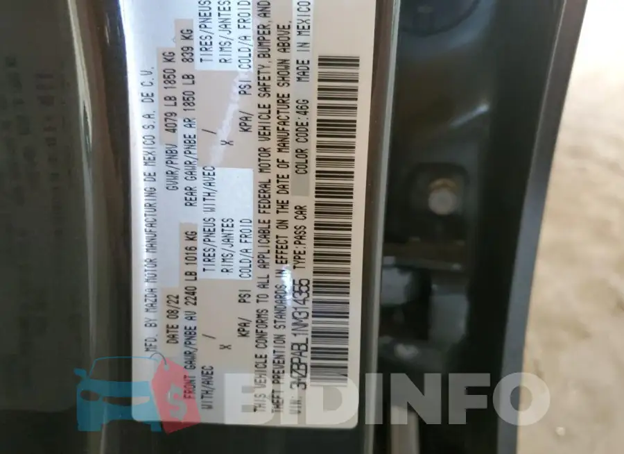 3MZBPABL1NM314355 Photo# 12