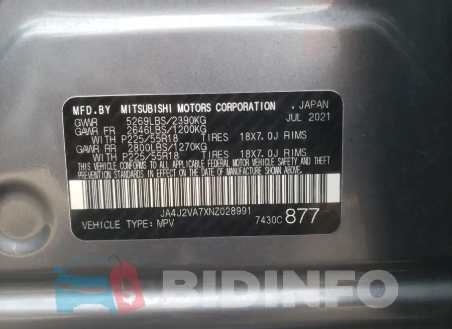 JA4J2VA7XNZ028991 Photo# 13
