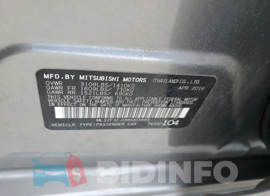 ML32F3FJ0HH003683 Photo# 12