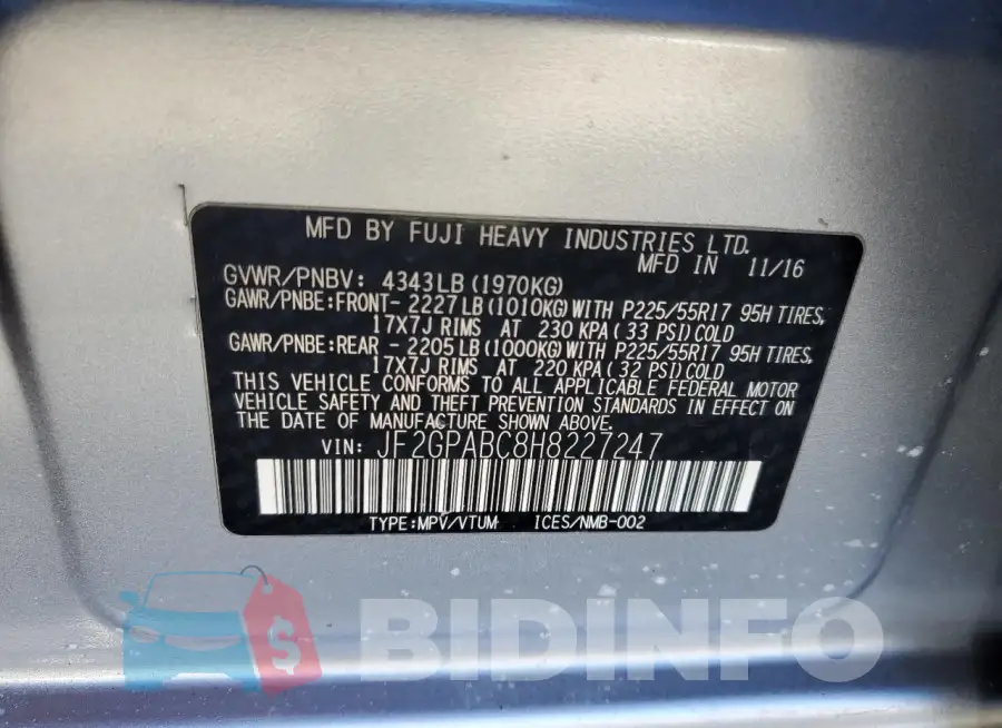 JF2GPABC8H8227247 Photo# 12