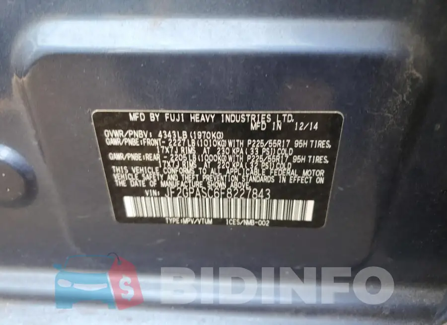 JF2GPASC6F8227843 Photo# 12