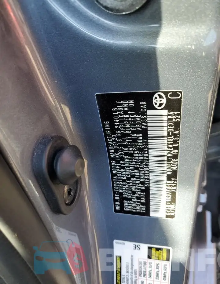 5YFB4MDE2PP044317 Photo# 13