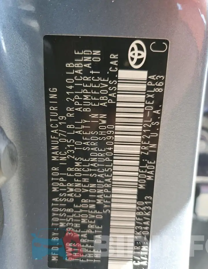 5YFEPRAE5LP040990 Photo# 12