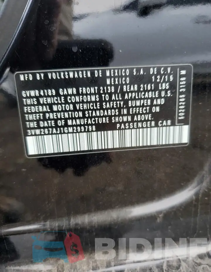 3VW267AJ1GM299798 Photo# 12