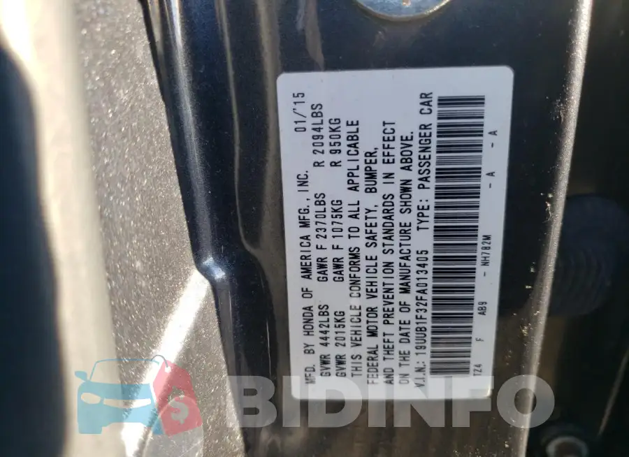 19UUB1F32FA013405 Photo# 12