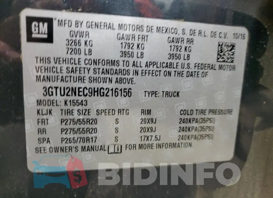 3GTU2NEC9HG216156 Photo# 13