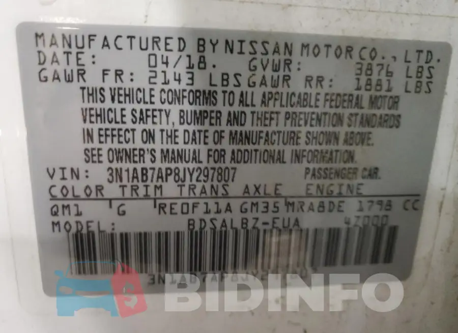 3N1AB7AP8JY297807 Photo# 12
