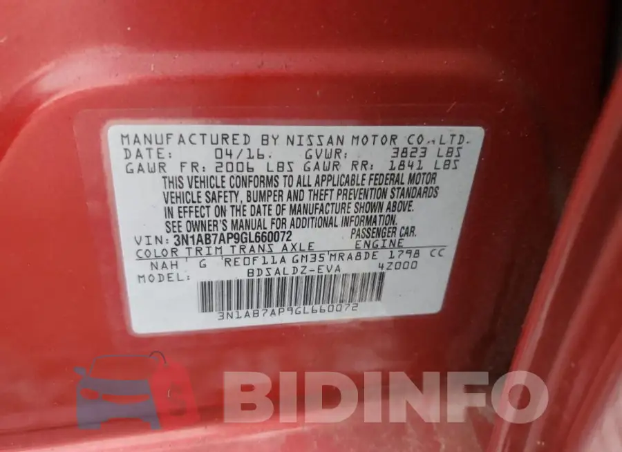 3N1AB7AP9GL660072 Photo# 12