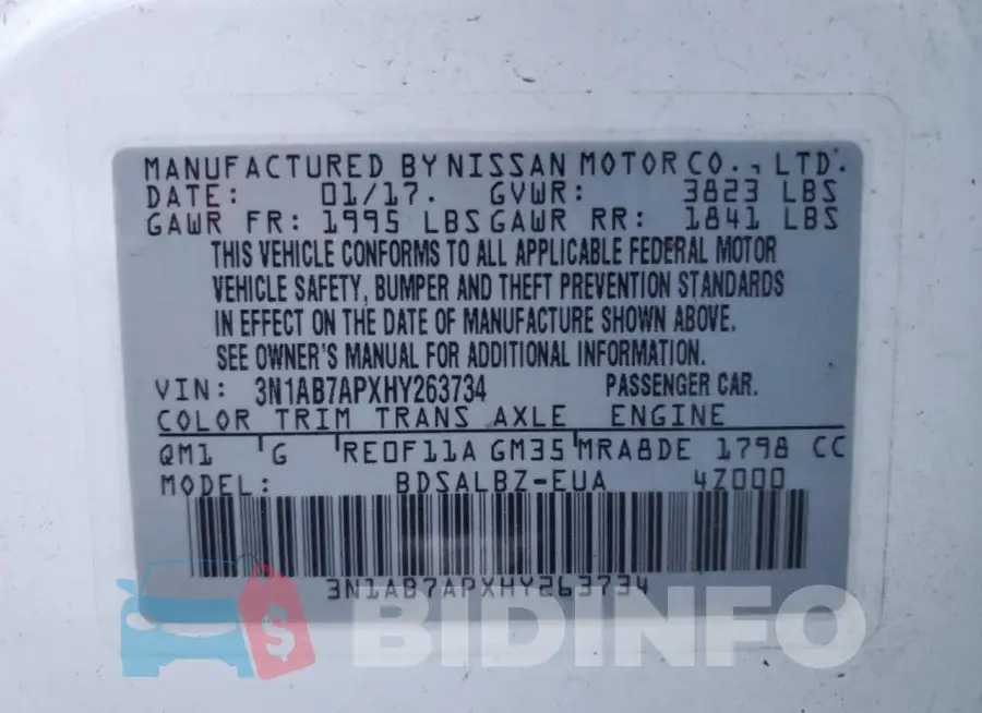 3N1AB7APXHY263734 Photo# 12