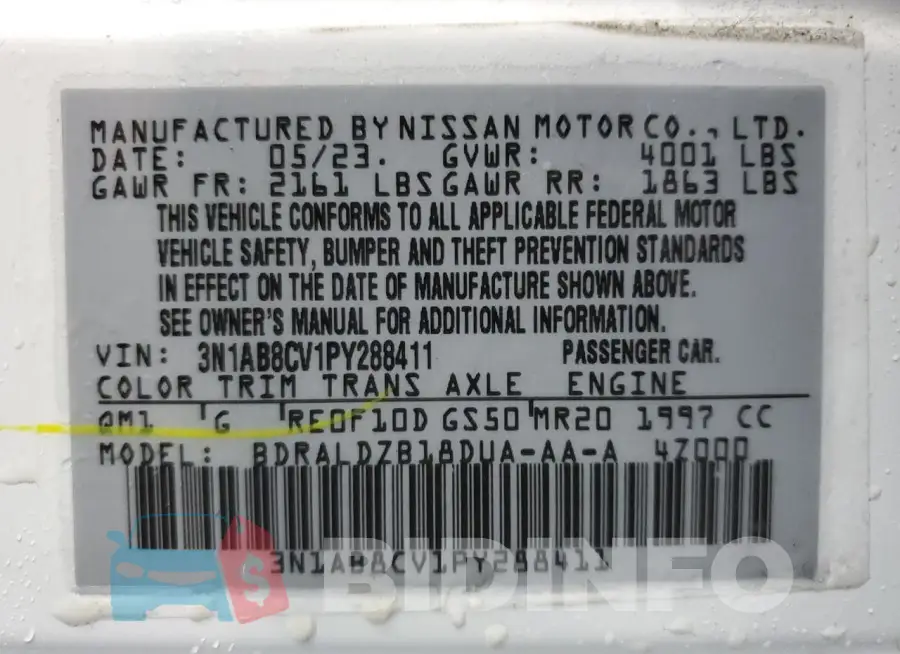 3N1AB8CV1PY288411 Photo# 13